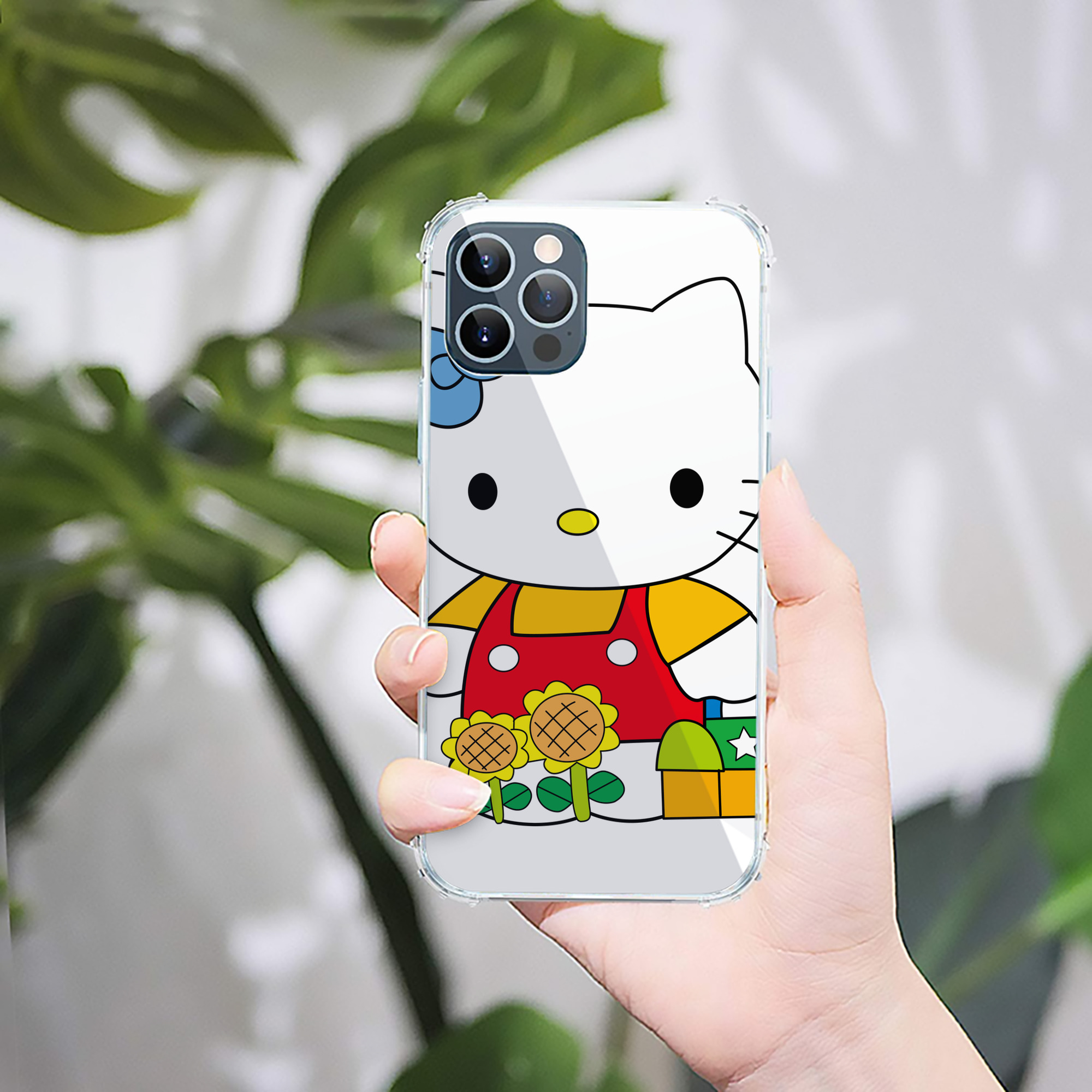 （画像用） Hello Kitty ハローキティ 【iPhone 12シリーズ対応】透明スマホケース（クリアソフトケース）
